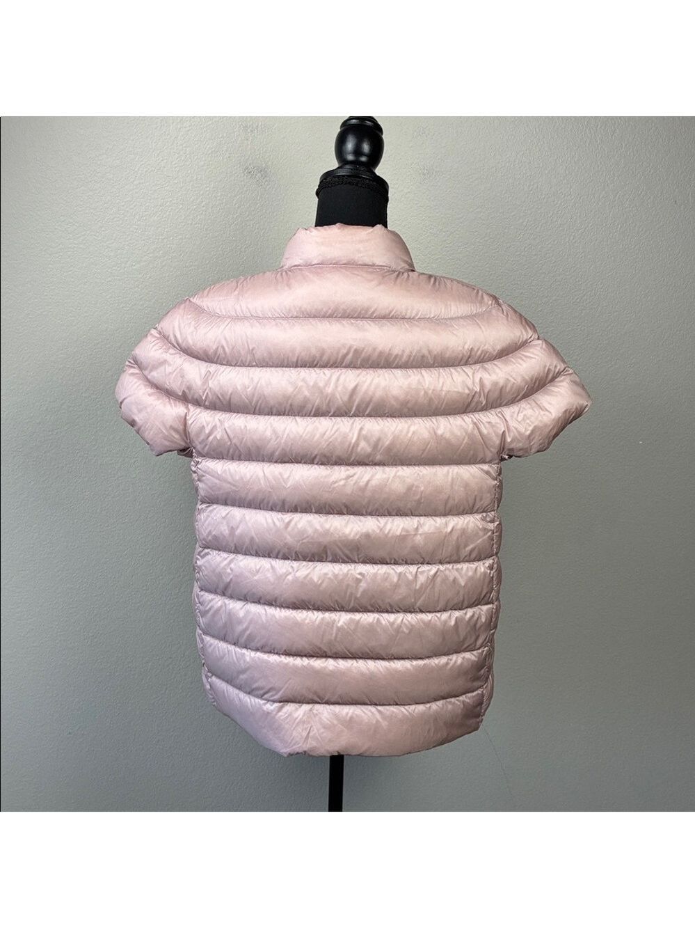 Martha Stewart Down Vest Mauve Short Sleeve Puffer Jacket Gorpcore L - Picture 7 of 9